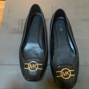 Michael Kors black leather flats size 8.5